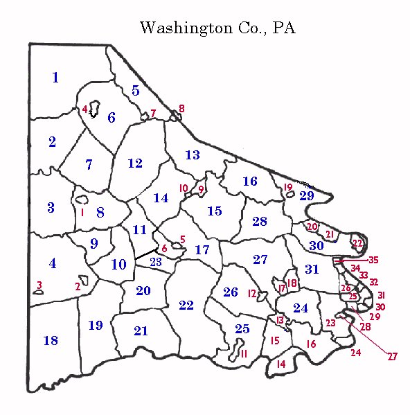 Washington Co., PA Township Map